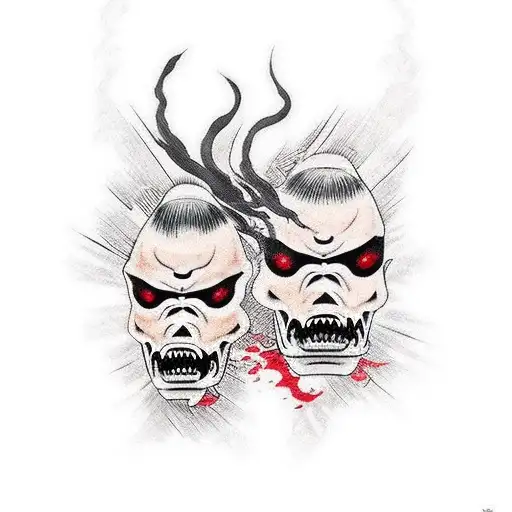 Undead samurai tattoo design idea