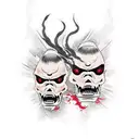 Undead samurai tattoo design idea