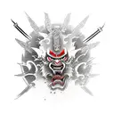 Undead samurai tattoo design idea