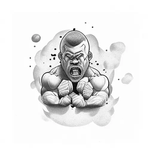 strong man goes through the hardships of life tattoo design idea