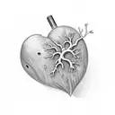 Crying Heart tattoo design idea