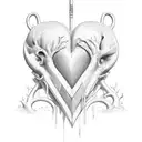 Crying Heart tattoo design idea