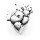 Crying Heart tattoo design idea