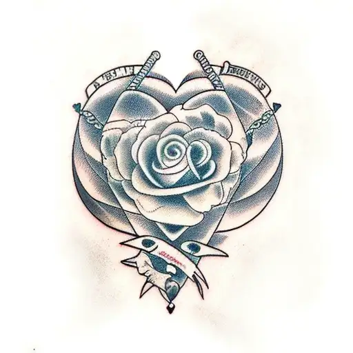 Beautiful BDSM Heart tattoo design idea