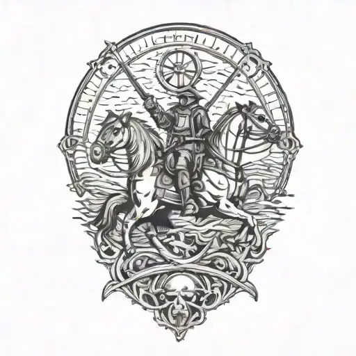 the 4 horsemen apocalypse reaper tattoo design idea