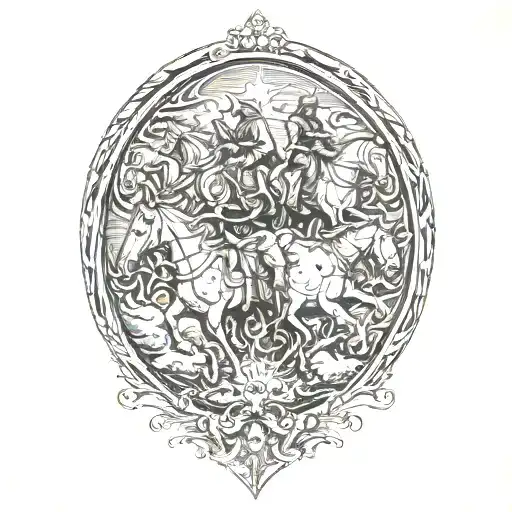 the 4 horsemen tattoo design idea