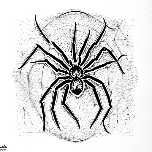 Spider Web tattoo design idea