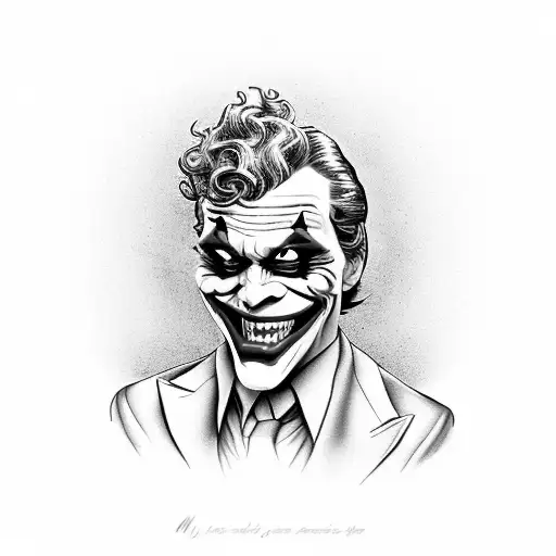 "My life is nothing but a comedy" from a Joker movie. tattoo design idea