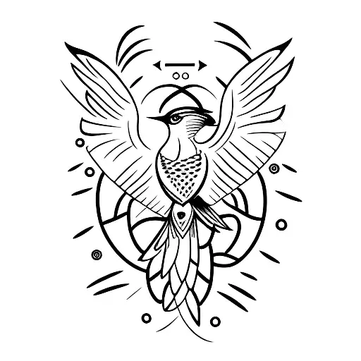 A minimalist tattoo of a bird in flight, symbolizing freedom and motherhood. tattoo design idea