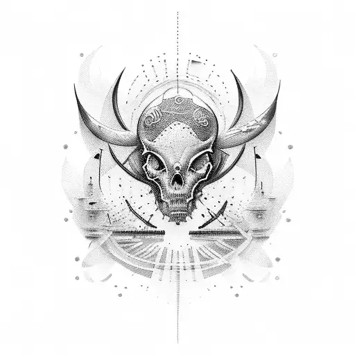 bus music tattoo design idea