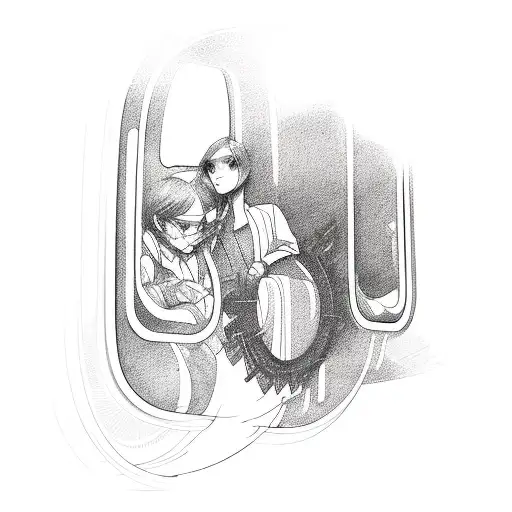 bus music tattoo design idea