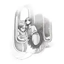 bus music tattoo design idea