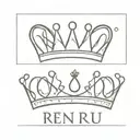 RENU, VINI both names in one crown made tattoo design idea