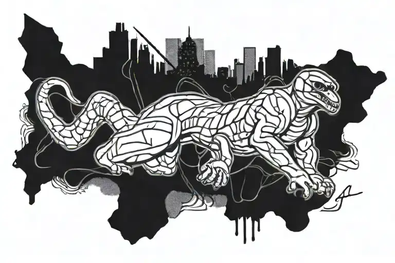 black mamba in honor of Kobe Bryant tattoo design idea