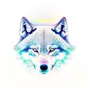 um lobo uivando para a lua tattoo design idea