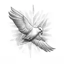 the words "This Too Shall Pass" but incorporate a dove and a raven that represent the good and bad in someones life tattoo design idea