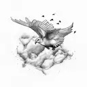 "This Too Shall Pass" but incorporate a dove and a raven that represent the good and bad in someones life tattoo design idea