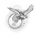 "This Too Shall Pass" but incorporate a dove and a raven that represent the good and bad in someones life tattoo design idea