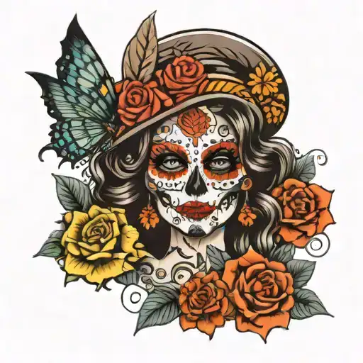 catrina tattoo design idea