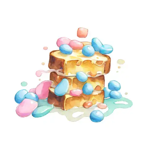 toast,puzzle piece, beans tattoo design idea