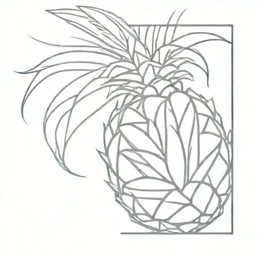 pineapple tattoo design idea