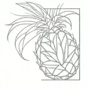 pineapple tattoo design idea