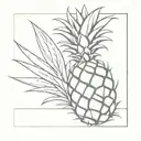 pineapple tattoo design idea