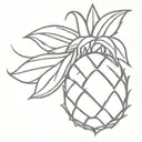 pineapple tattoo design idea
