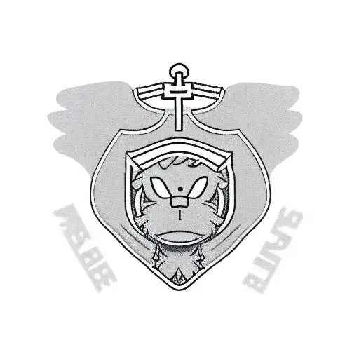 Nurse Joy kneeling with a chancey that is wearing a nurses hat tattoo design idea