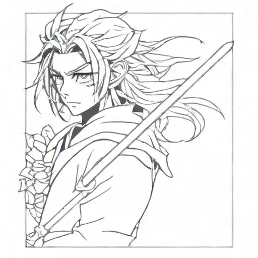 demon slayer anime tattoo design idea