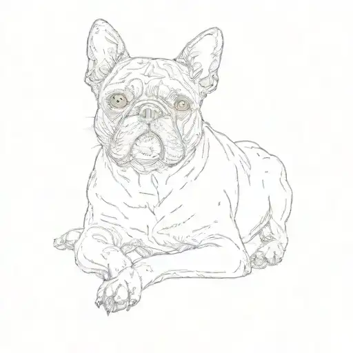 a boston terrier  tattoo design idea