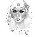 Name "Leslie" with kiss lips tattoo design idea