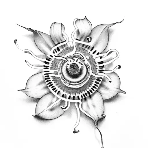 passionflower tattoo design idea