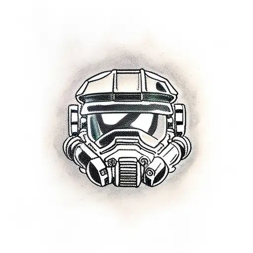 Master Chief helment tattoo design idea