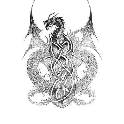 Buy Dragon Tattoo Art Online In India - Etsy India