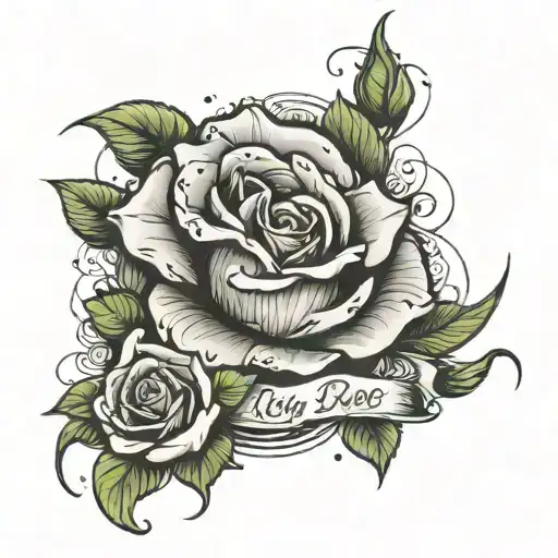 long live the rose that grew from concrete wall broken tattoo design idea