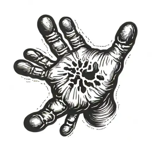 baby handprint  tattoo design idea