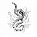 Cobra attack pose tattoo design idea