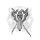 Cobra attack pose tattoo design idea