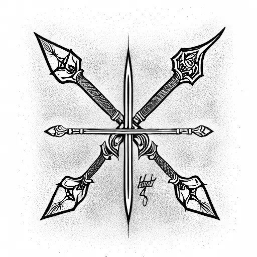 overthinking sword tattoo design idea