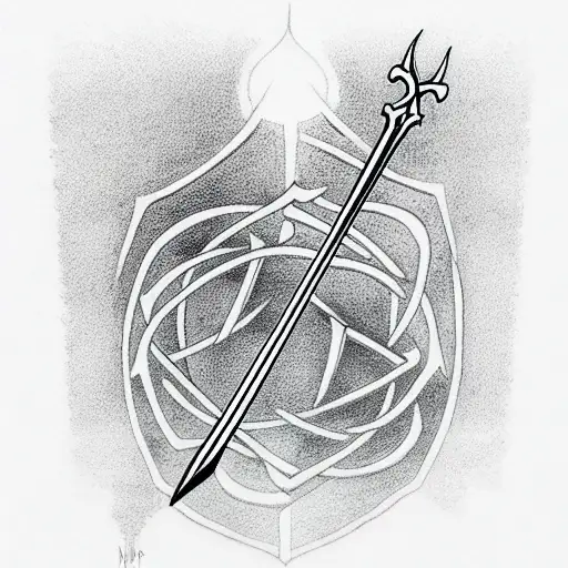 overthinking sword tattoo design idea