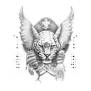 kid and stadium tattoo design idea