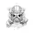 kid and stadium tattoo design idea