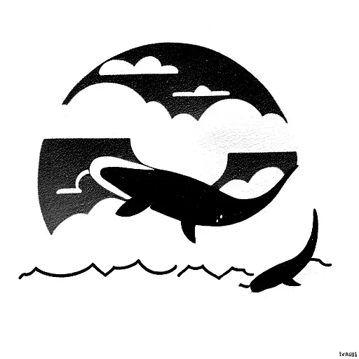 Orca in the sky  tattoo design idea