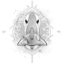Orca in the sky  tattoo design idea
