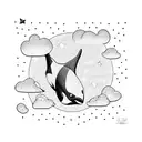 Orca in the sky  tattoo design idea