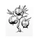 bush lemon tree tattoo design idea