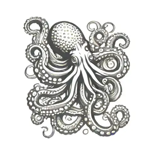 octopus and tool band tattoo tattoo design idea