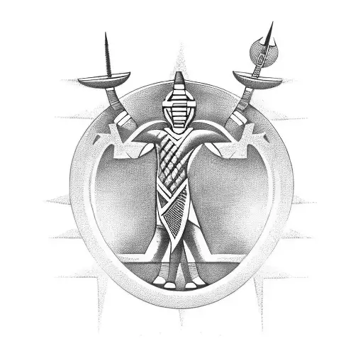 bantu africa ankh tattoo design idea