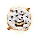cookie with bite missing  tattoo design idea